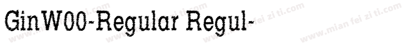 GinW00-Regular Regul字体转换